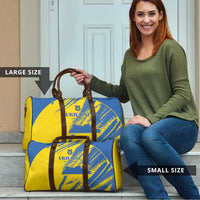 Ukraine Football Travel Bag Blue And Yellow Grunge Style - Wonder Print Shop