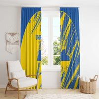 Ukraine Football Window Curtain Blue And Yellow Grunge Style - Wonder Print Shop