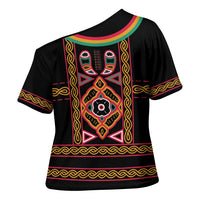 Cameroon Bamenda Cross Shoulder Shirt Toghu Traditional Pattern