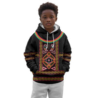 Cameroon Bamenda Kid Hoodie Toghu Traditional Pattern