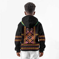 Cameroon Bamenda Kid Hoodie Toghu Traditional Pattern