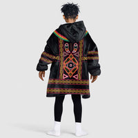 Cameroon Bamenda Kid Wearable Blanket Hoodie Toghu Traditional Pattern