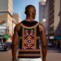 Cameroon Bamenda Men Tank Top Toghu Traditional Pattern
