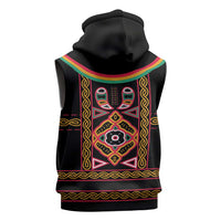 Cameroon Bamenda Sleeveless Hoodie Toghu Traditional Pattern