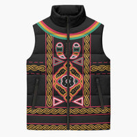 Cameroon Bamenda Sleeveless Puffer Jacket Toghu Traditional Pattern