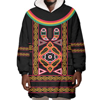 Cameroon Bamenda Wearable Blanket Hoodie Toghu Traditional Pattern