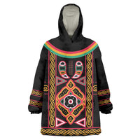 Cameroon Bamenda Wearable Blanket Hoodie Toghu Traditional Pattern