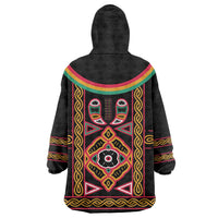 Cameroon Bamenda Wearable Blanket Hoodie Toghu Traditional Pattern