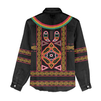 Cameroon Bamenda Women Casual Shirt Toghu Traditional Pattern