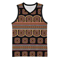 Bamenda Toghu Basketball Jersey Cameroon Traditional Pattern