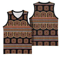 Bamenda Toghu Basketball Jersey Cameroon Traditional Pattern