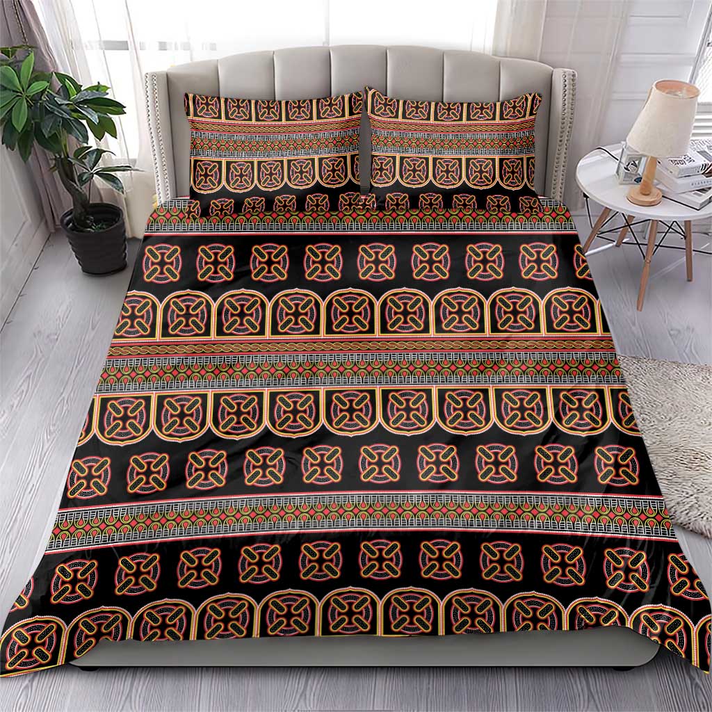 Bamenda Toghu Bedding Set Cameroon Traditional Pattern