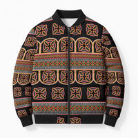 Bamenda Toghu Bomber Puffer Jacket Cameroon Traditional Pattern
