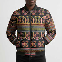 Bamenda Toghu Bomber Puffer Jacket Cameroon Traditional Pattern