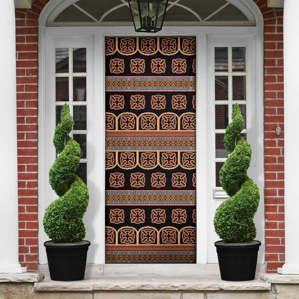 Bamenda Toghu Door Cover Cameroon Traditional Pattern