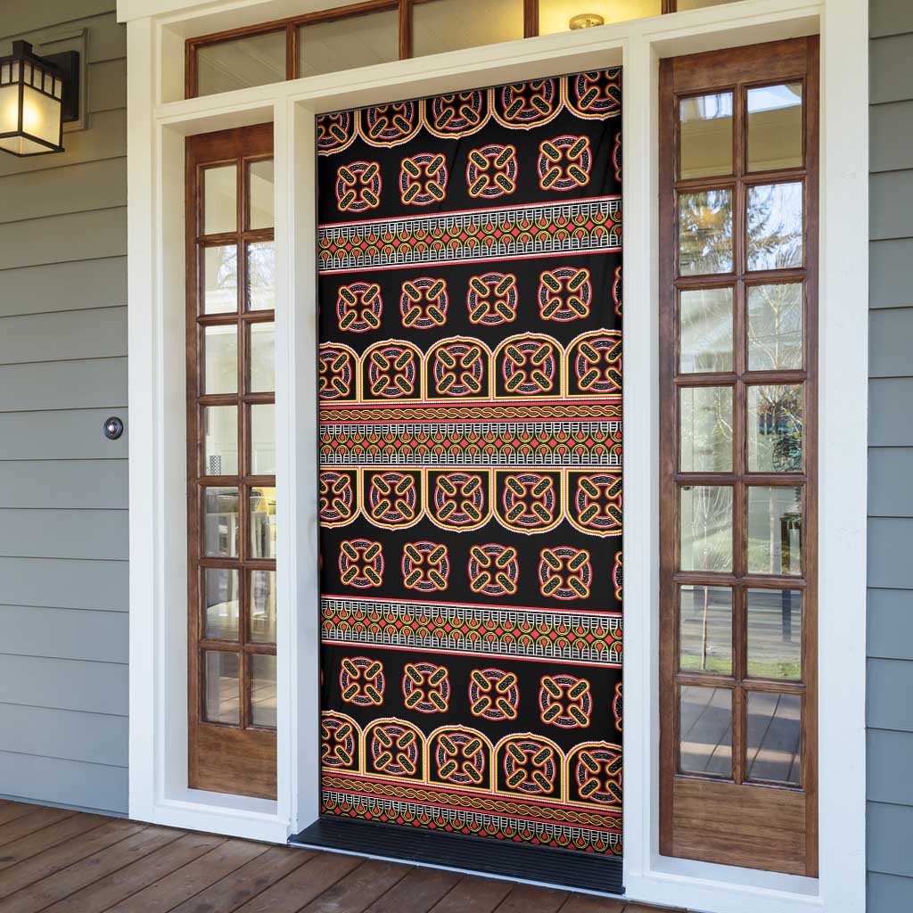 Bamenda Toghu Door Cover Cameroon Traditional Pattern