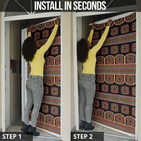 Bamenda Toghu Door Cover Cameroon Traditional Pattern