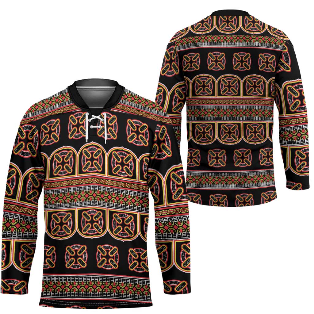 Bamenda Toghu Hockey Jersey Cameroon Traditional Pattern