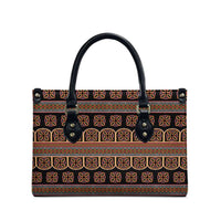 Bamenda Toghu Leather Bag Cameroon Traditional Pattern