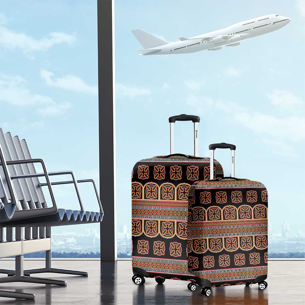Bamenda Toghu Luggage Cover Cameroon Traditional Pattern