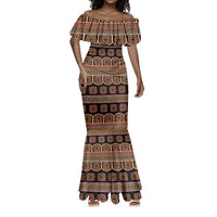 Bamenda Toghu Mermaid Dress Cameroon Traditional Pattern