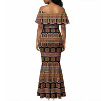 Bamenda Toghu Mermaid Dress Cameroon Traditional Pattern