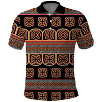 Bamenda Toghu Polo Shirt Cameroon Traditional Pattern