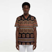 Bamenda Toghu Scrub Top Cameroon Traditional Pattern