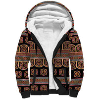 Bamenda Toghu Sherpa Hoodie Cameroon Traditional Pattern