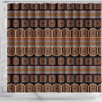 Bamenda Toghu Shower Curtain Cameroon Traditional Pattern