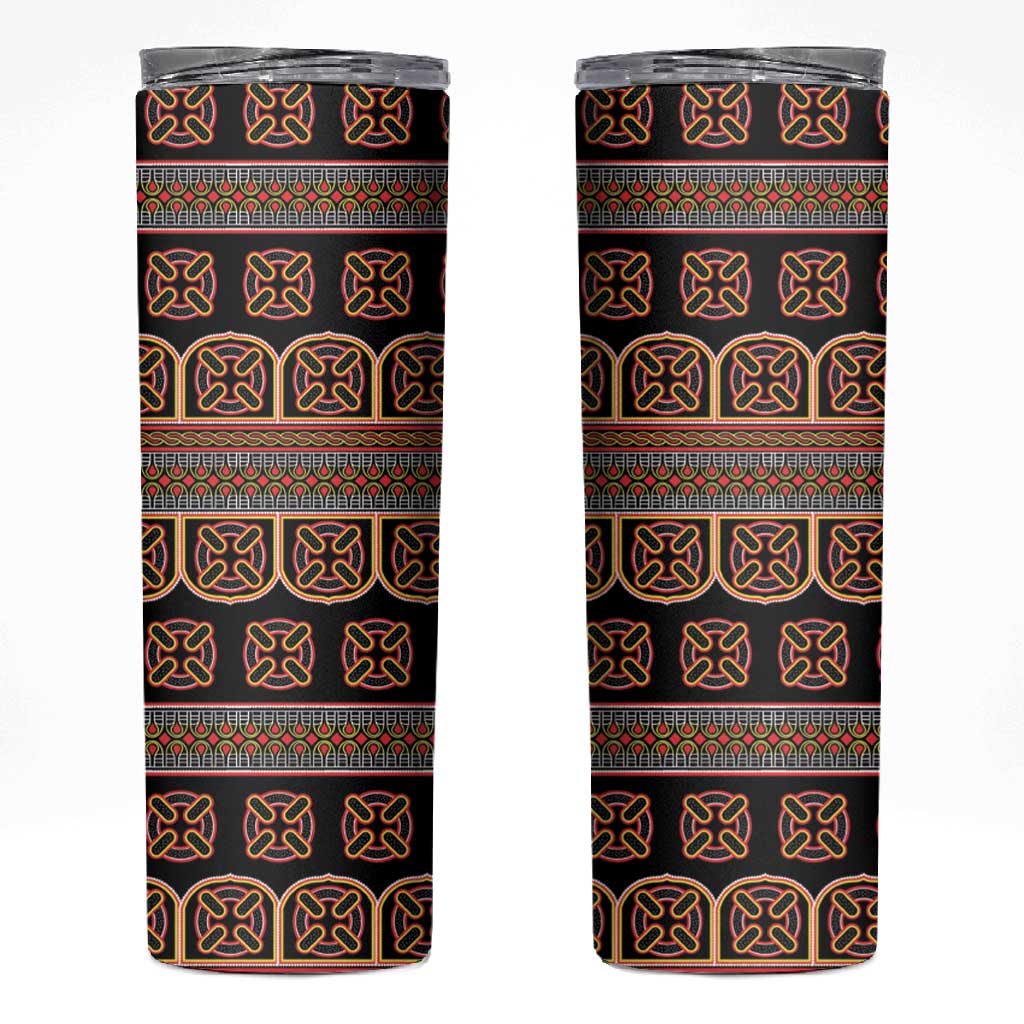 Bamenda Toghu Skinny Tumbler Cameroon Traditional Pattern