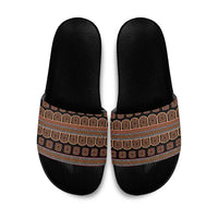 Bamenda Toghu Slide Sandals Cameroon Traditional Pattern