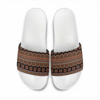 Bamenda Toghu Slide Sandals Cameroon Traditional Pattern