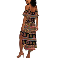 Bamenda Toghu Summer Maxi Dress Cameroon Traditional Pattern