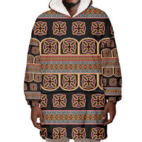 Bamenda Toghu Wearable Blanket Hoodie Cameroon Traditional Pattern