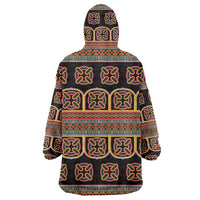 Bamenda Toghu Wearable Blanket Hoodie Cameroon Traditional Pattern