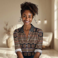 Bamenda Toghu Women Casual Shirt Cameroon Traditional Pattern