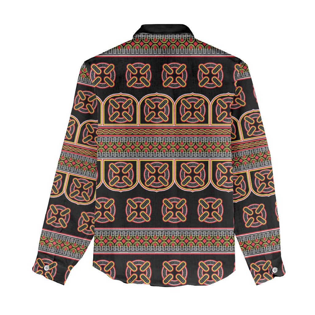 Bamenda Toghu Women Casual Shirt Cameroon Traditional Pattern