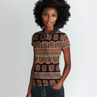 Bamenda Toghu Women Polo Shirt Cameroon Traditional Pattern
