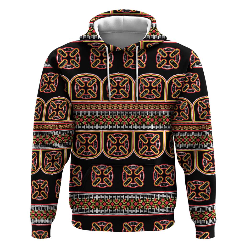 Bamenda Toghu Zip Hoodie Cameroon Traditional Pattern