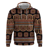 Bamenda Toghu Zip Hoodie Cameroon Traditional Pattern