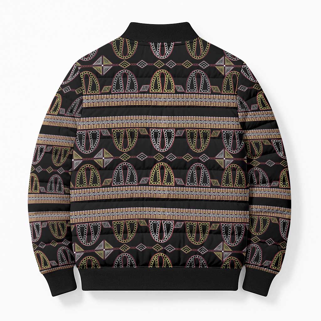 Cameroon Bomber Puffer Jacket Toghu Pattern Heritage