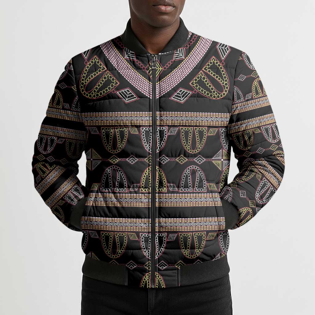 Cameroon Bomber Puffer Jacket Toghu Pattern Heritage