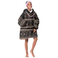 Cameroon Kid Wearable Blanket Hoodie Toghu Pattern Heritage