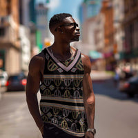 Cameroon Men Tank Top Toghu Pattern Heritage