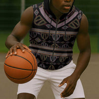 Cameroon Sleeveless Zip Hoodie Toghu Pattern Heritage