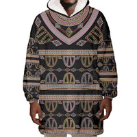 Cameroon Wearable Blanket Hoodie Toghu Pattern Heritage