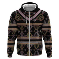Cameroon Zip Hoodie Toghu Pattern Heritage