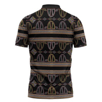 Cameroon Zipper Polo Shirt Toghu Pattern Heritage