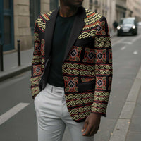 Cameroon Traditional Pattern Blazer Bamenda Royal Toghu